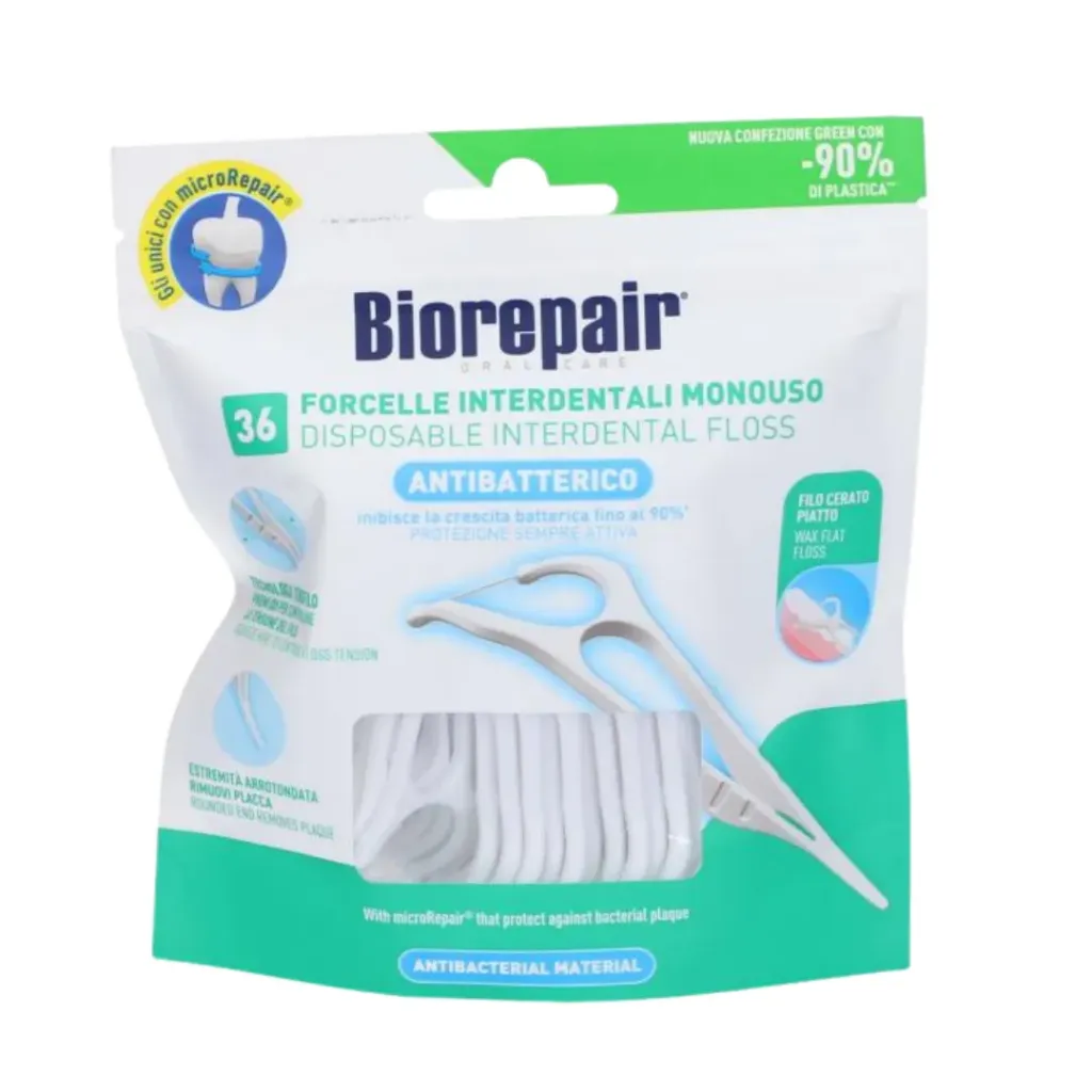 Biorepair Disposable Interdental Floss – 36pcs بايوربير خيط تنظيف ما بين الأسنان – 36 قطعة