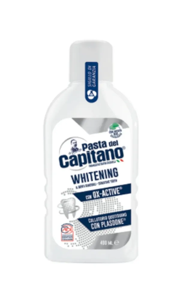 Pasta del Capitano Whitening Mouthwash – 400ml باستا دل كابيتانو غسول الفم للتبييض – 400 مل