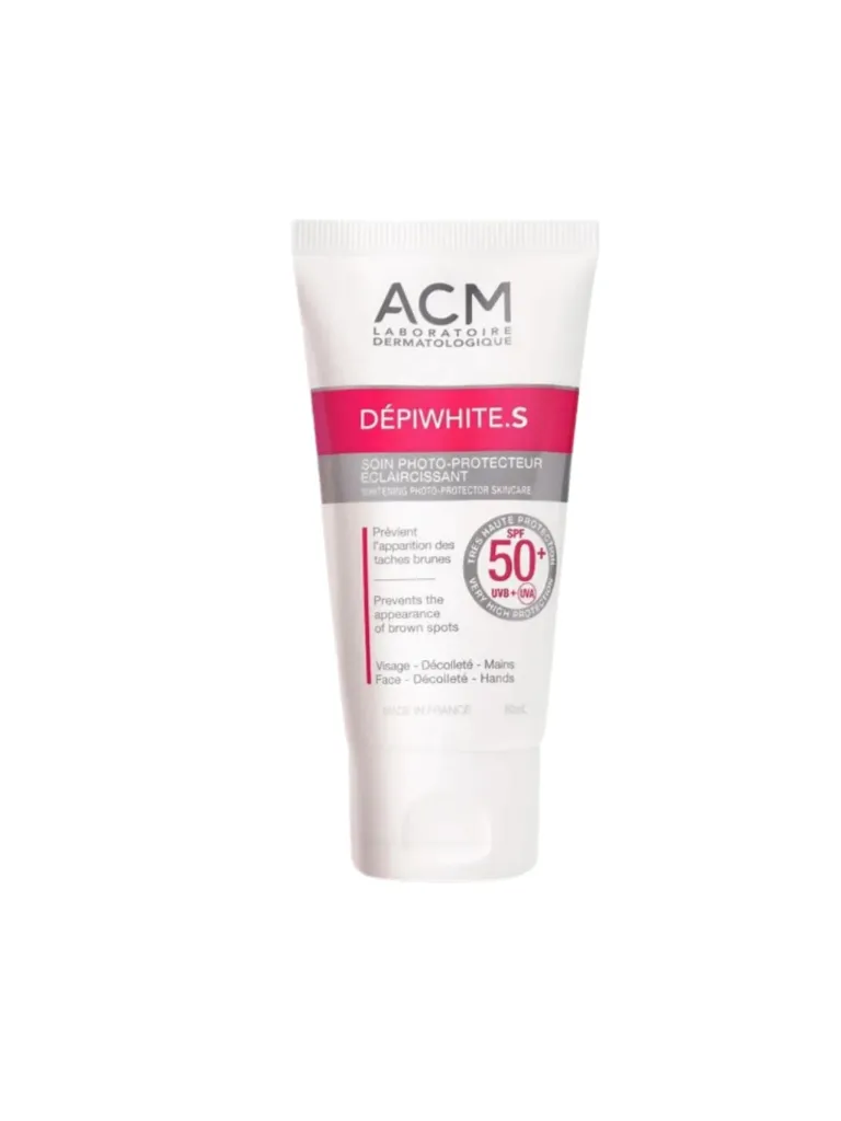 ACM Depiwhite.S Soin Spf 50 Photo-Protecteur Spf Sunscreen Cream - 50ml | اي سي ام كريم الواقي من الشمس - 50 مل